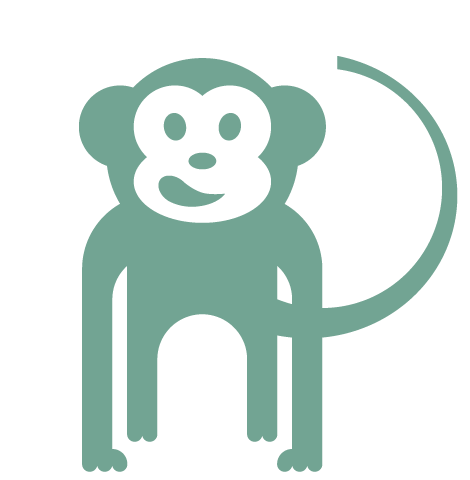 Monkey with speech bubble - no text