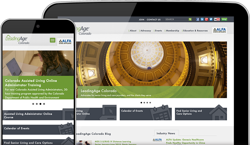 Leading Age website across devices