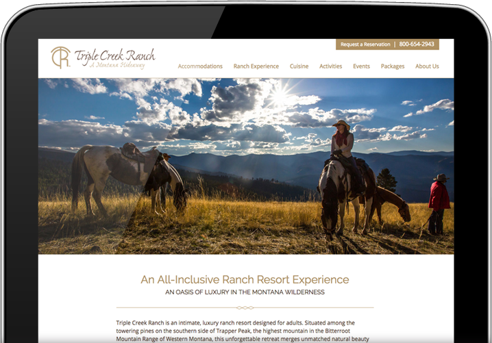 Triple Creek Ranch Resort Experience Example