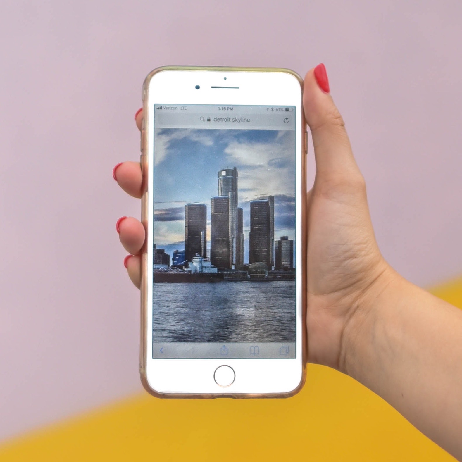 Looking at a website from a mobile device