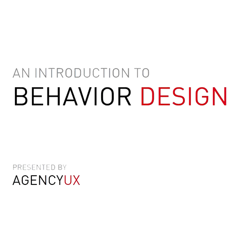 Behavior design presentation cover page