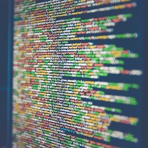 Code blocks on a computer screen