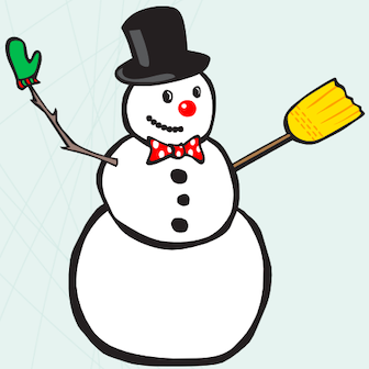 Illustrated snowman
