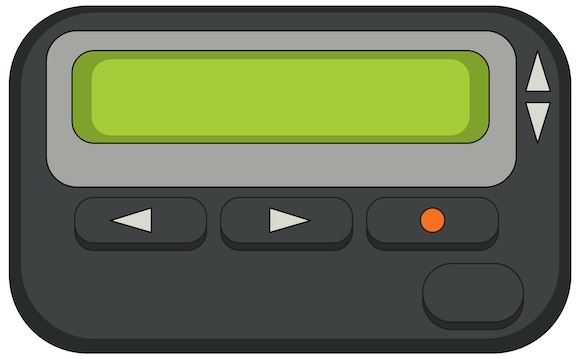 Illustration of an old 90s-style pager
