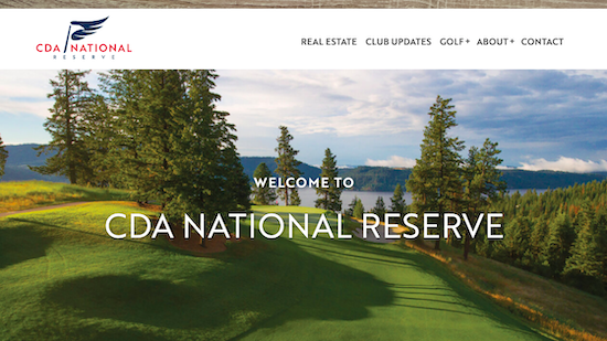 Screenshot of CDA National Reserve's homepage
