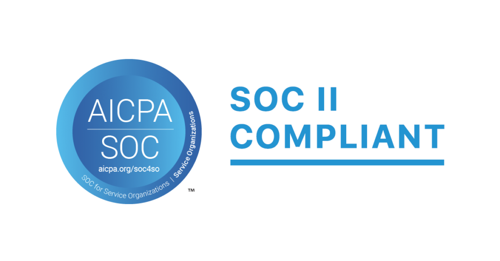 Logo for AICPA and SOC 2 compliance