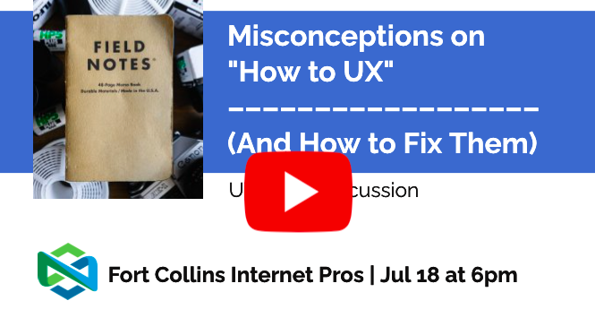 Video on misconceptions on "How to UX".