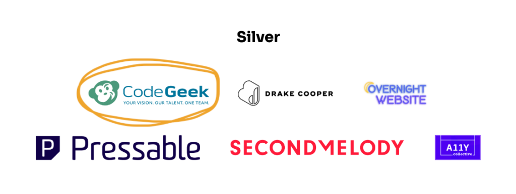 All the Silver Sponsor logos for WPAD2024