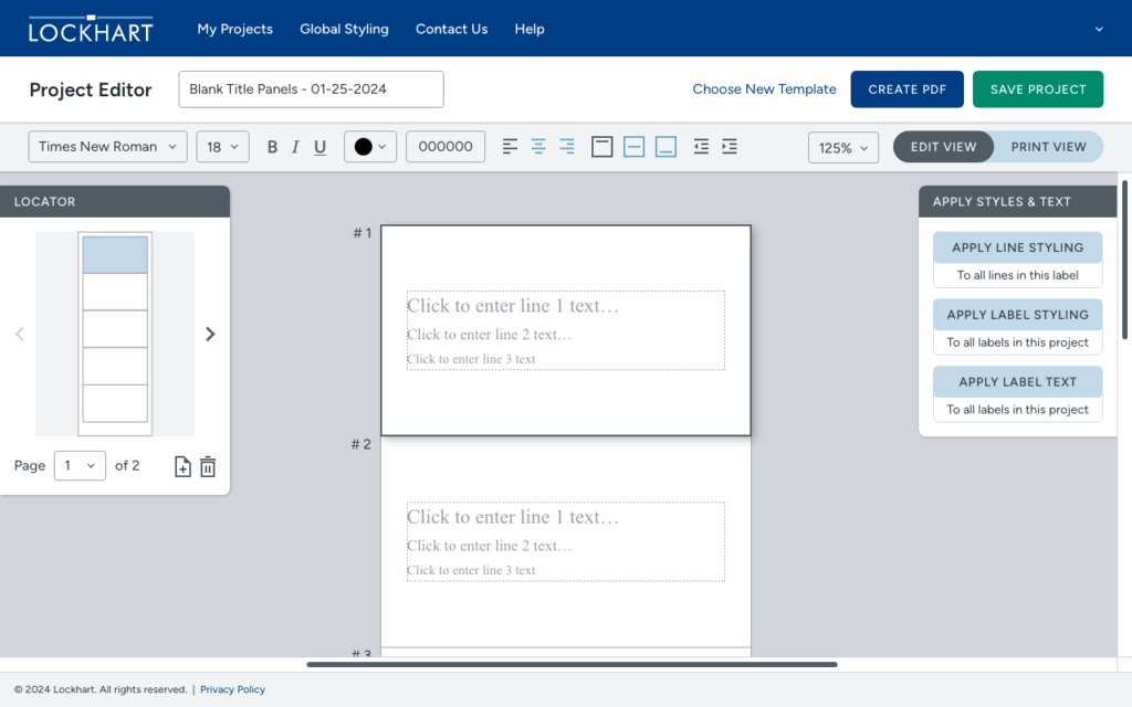 Wireframe of the project editor for Lockhart's Label Studio web app.