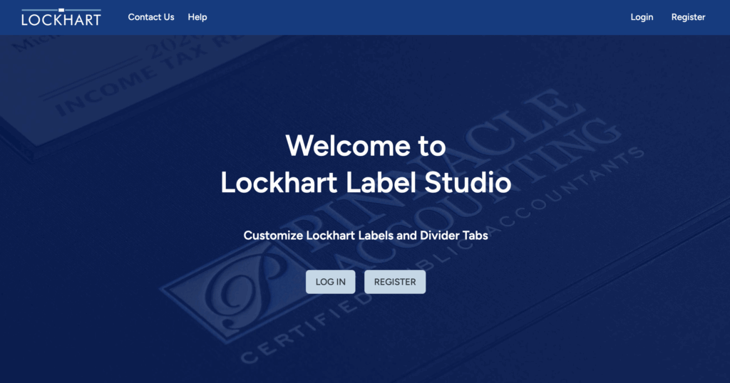 Homepage for Lockhart's custom Label Studio web app.