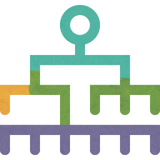 Simple illustration showing a sitemap diagram.